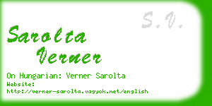 sarolta verner business card